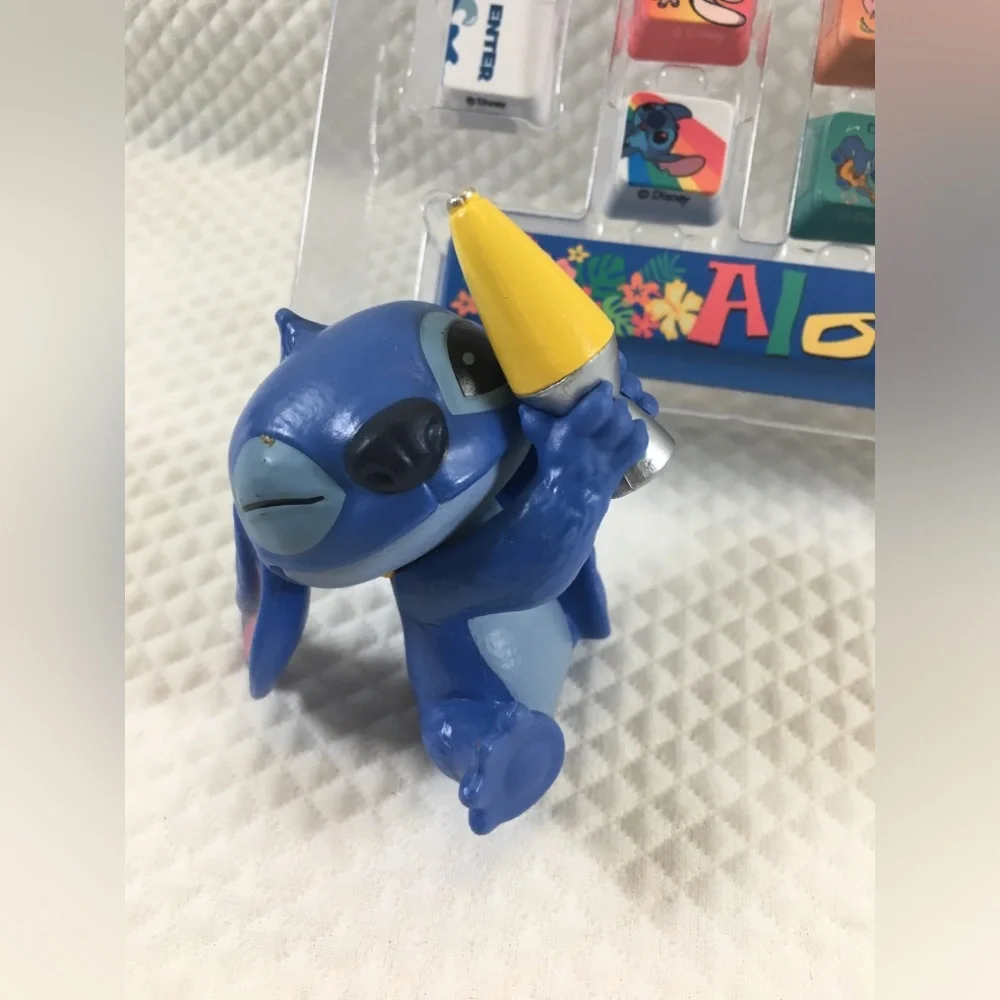 Disney Stitch Mechanical Keyboard Keycap Interchangeable  includes mini Stitch